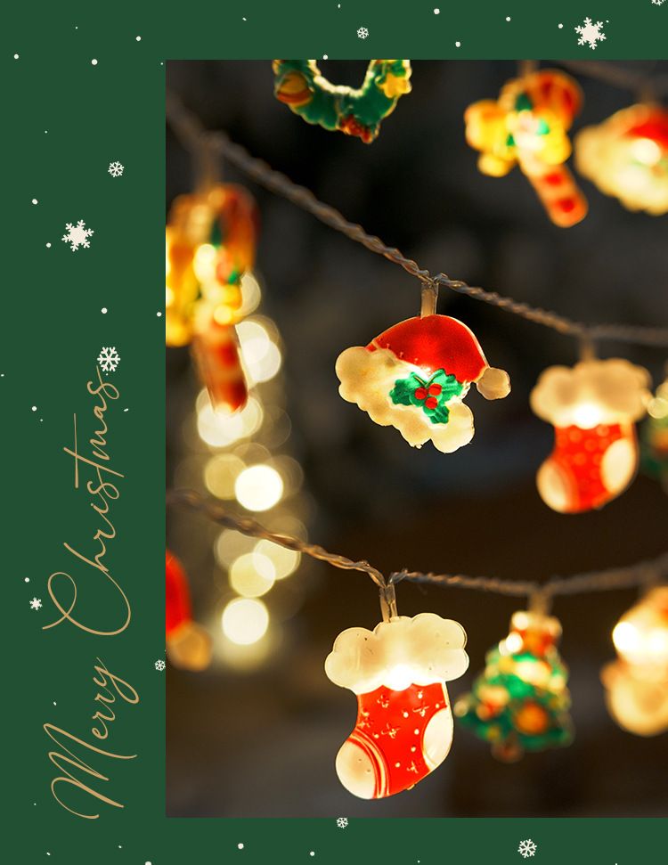 Guirnalda de luces LED navideñas: luces decorativas navideñas con pilas/USB para árbol, hogar y fiestas._voghion.com