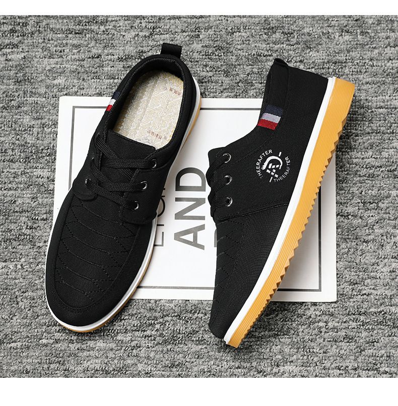 Men's Soft Sole Canvas Shoes - Breathable Non-Slip Comfortable Casual Shoes For Big Size (Up To 47) - Classic Round Toe Slip-On For Work & Daily Wear_voghion.com