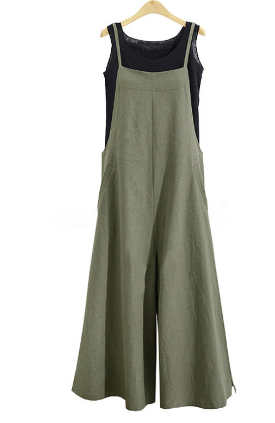 Women's clothing loose jumpsuit wide leg pants casual jumpsuit_voghion.com
