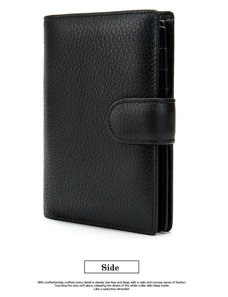 Portefeuille pour homme, portefeuille long en cuir de vache véritable de haute qualité, première couche de cuir de vache véritable_voghion.com