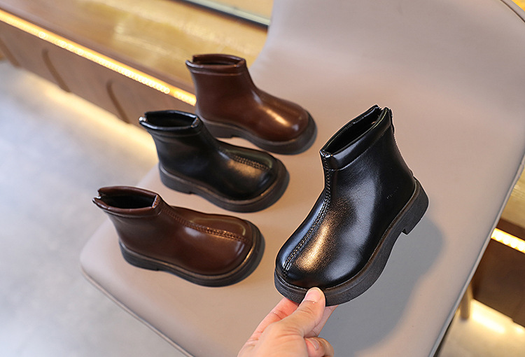 Scarpe per bambini Moda per bambini ragazzi stivali di cotone ragazze moda stivali di pelle antivento marea calda_voghion.com