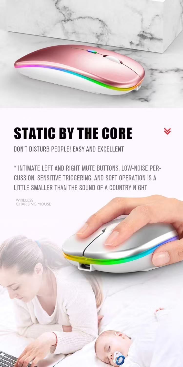 Bluetooth Light-Up Oplaadbare Stille Ultradunne Kantoortablet Zakelijke Dual-Mode Draadloze Muis_voghion.com