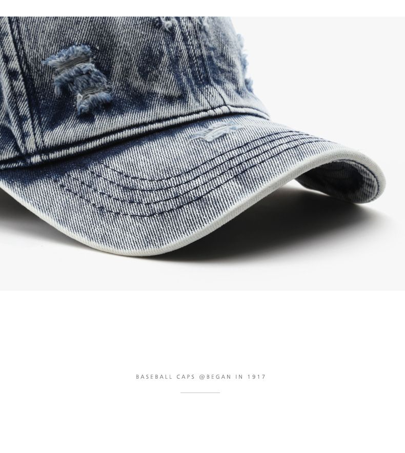 Ženska oprana stara bela enobarvna jeans baseball kapa, moška sončna kapa z račjim kljunom, športna moška kapa za prosti čas_voghion.com