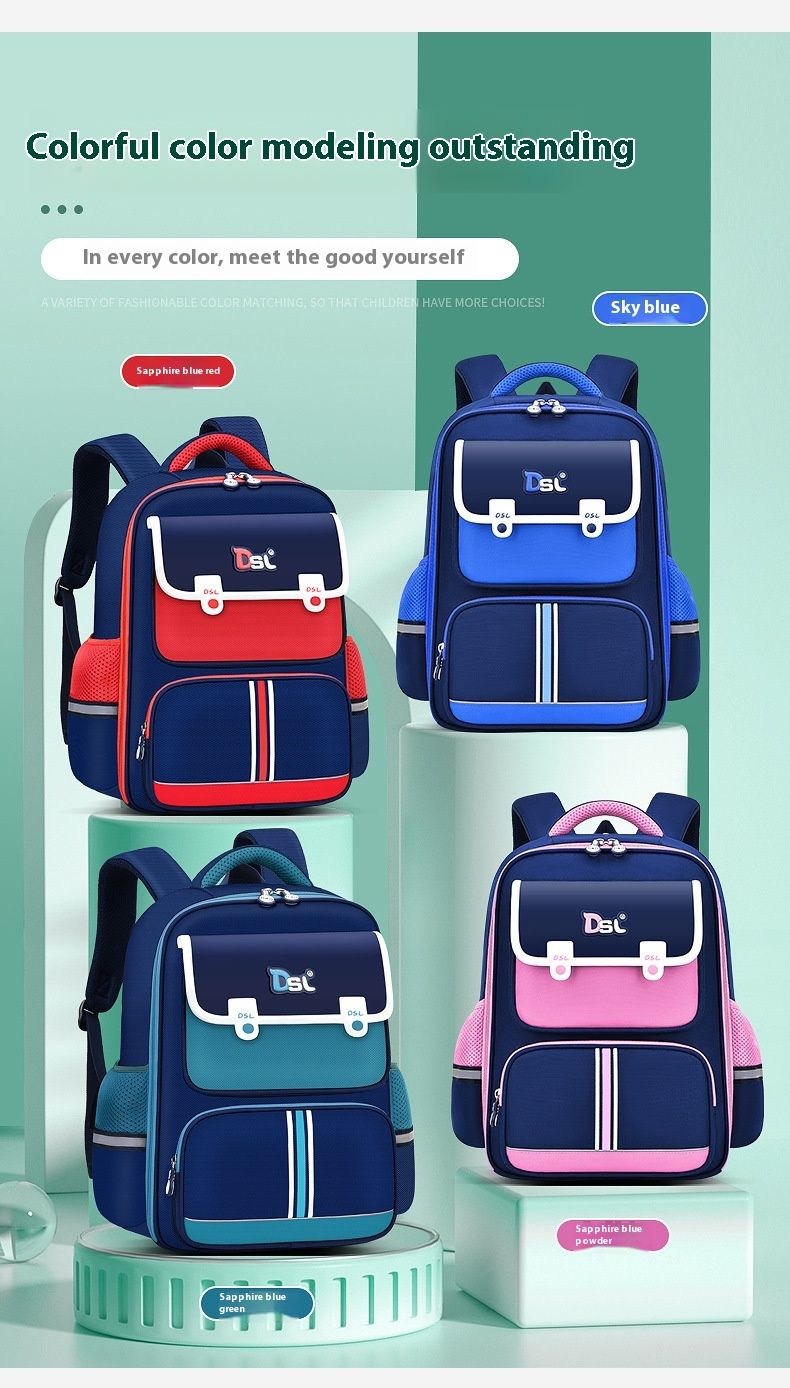 New Primary School Student Men, Reducing Burden and Protecting Spine for Girls in Grades 1, 2, 3, to 6, Large_voghion.com