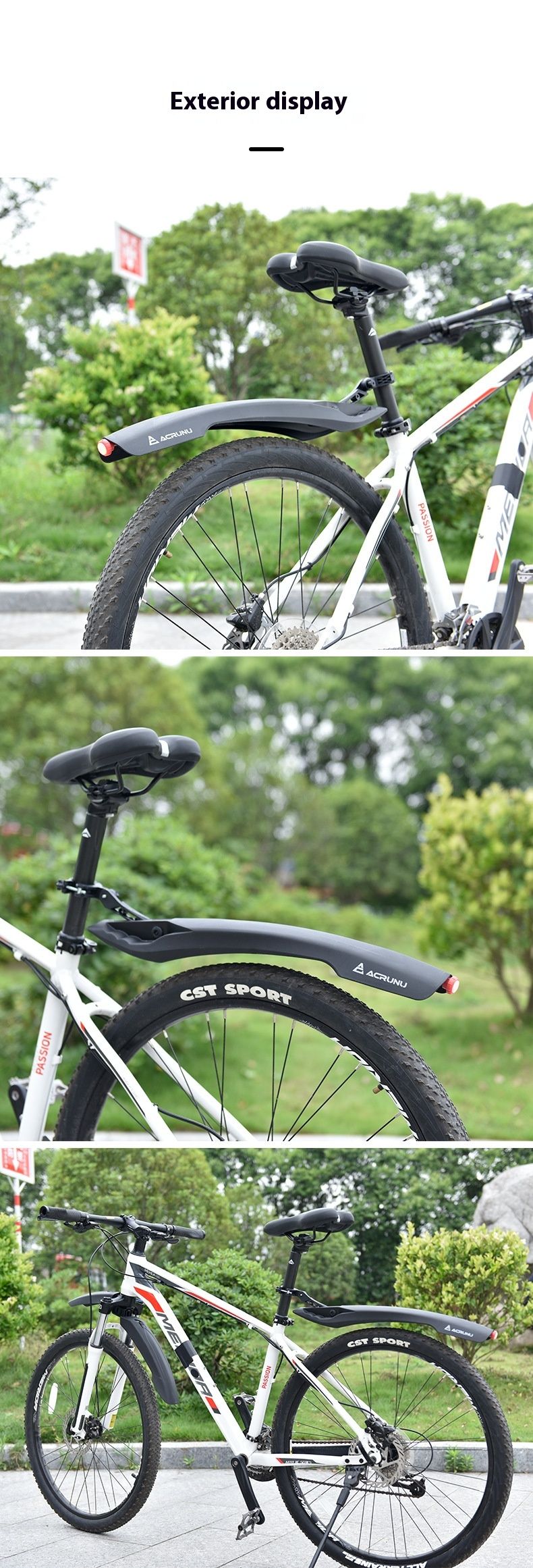 ACRUNU Fahrrad Mountainbike Rad komplett umwickelt Fliesen hinten Kotflügel 26 Zoll Regenschutz_voghion.com