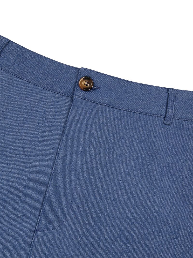 Men's Clothing Casual Trousers Straight Business Solid Color Slim Fitting Formal Trousers_voghion.com