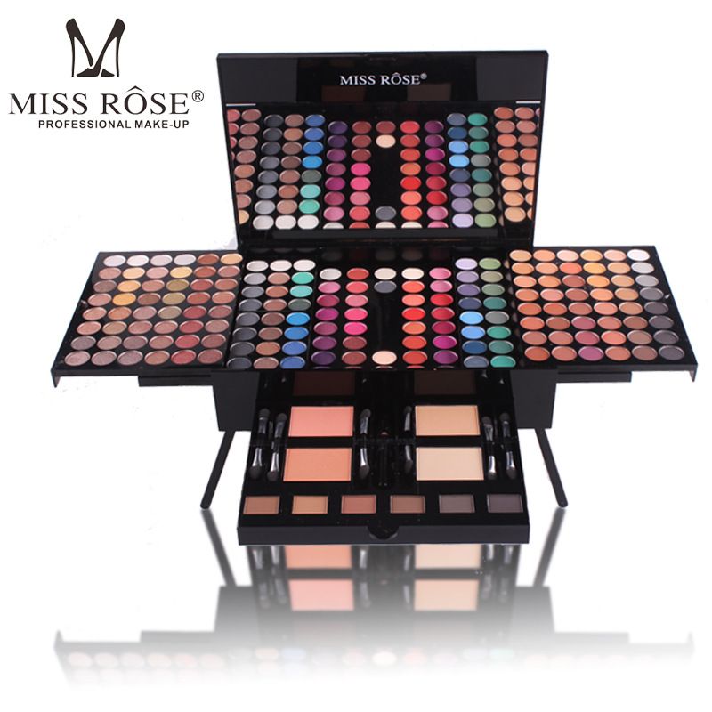 MISS ROSE 180 Color Piano Box Eye Shadow Blush Contour Set Makeup Palette Kosmetisk boks_voghion.com