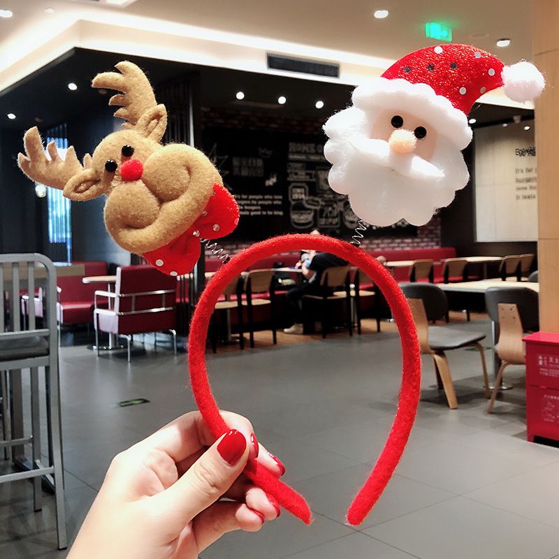 Julepandebånd til voksne børn, udklædningsgevir, kvindelig internetfest, lysende gammel mand, pandebånd med spænde, dekorationer_voghion.com