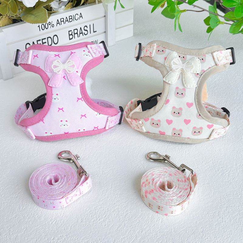 Guinzaglio di peluche per gatti, aspetto elegante, anti-fuga, pettorina per cani di piccola taglia_voghion.com