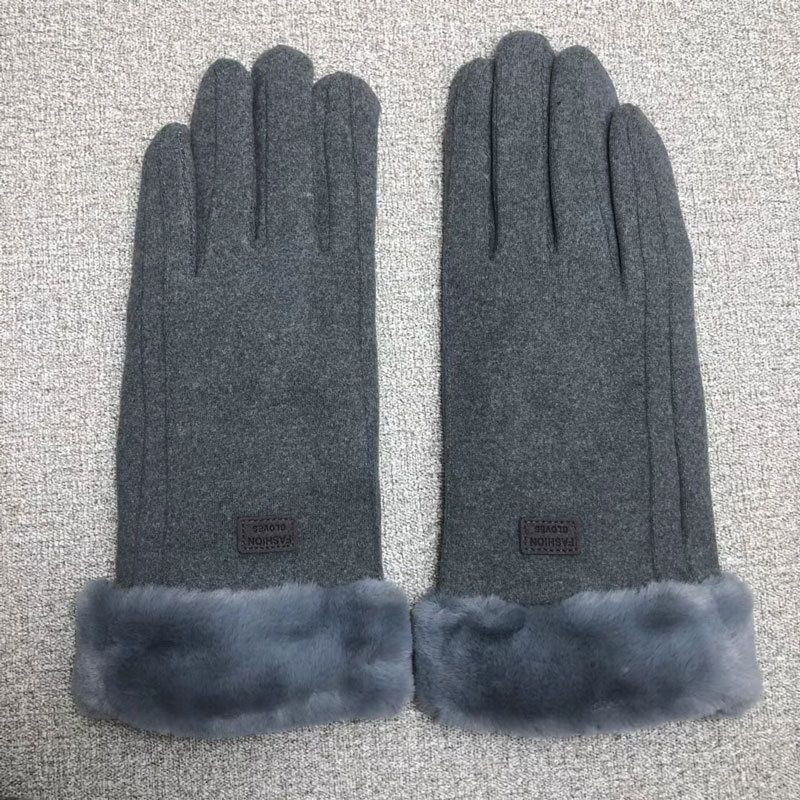 Guanti da equitazione caldi in pelle scamosciata da donna, autunno inverno, foderati in pile, neri, rosa, grigi, cammello, touchscreen_voghion.com