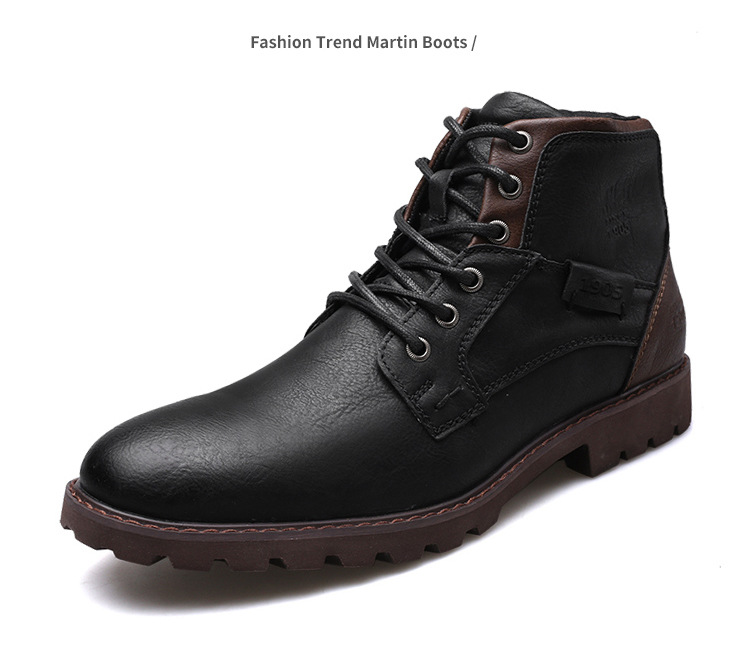 Zapatos de hombre, botas de talla grande, botas cortas con cremallera, zapatos de hombre, zapatos de caña alta, botas de trabajo para el desierto_voghion.com