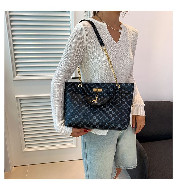 Borse da donna alla moda, borsa a tracolla, borsa a tracolla stampata, borsa a catena retrò da viaggio_voghion.com