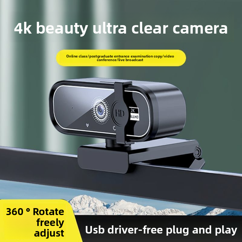 Ultra HD USB-computercamera voor online lessen Live streaming Externe desktopmicrofoon Laptopconferentie Alles-in-één_voghion.com