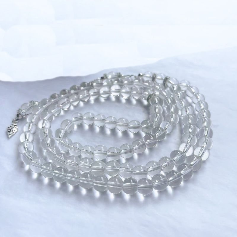 Perles de prière musulmanes en verre cristal 99 de 8 cm, pendentif à pompon unique, couleur ambre_voghion.com