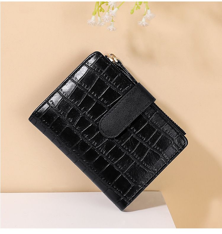 Women's Short Wallet Stone Pattern Small Wallet Change Bag Clutch_voghion.com