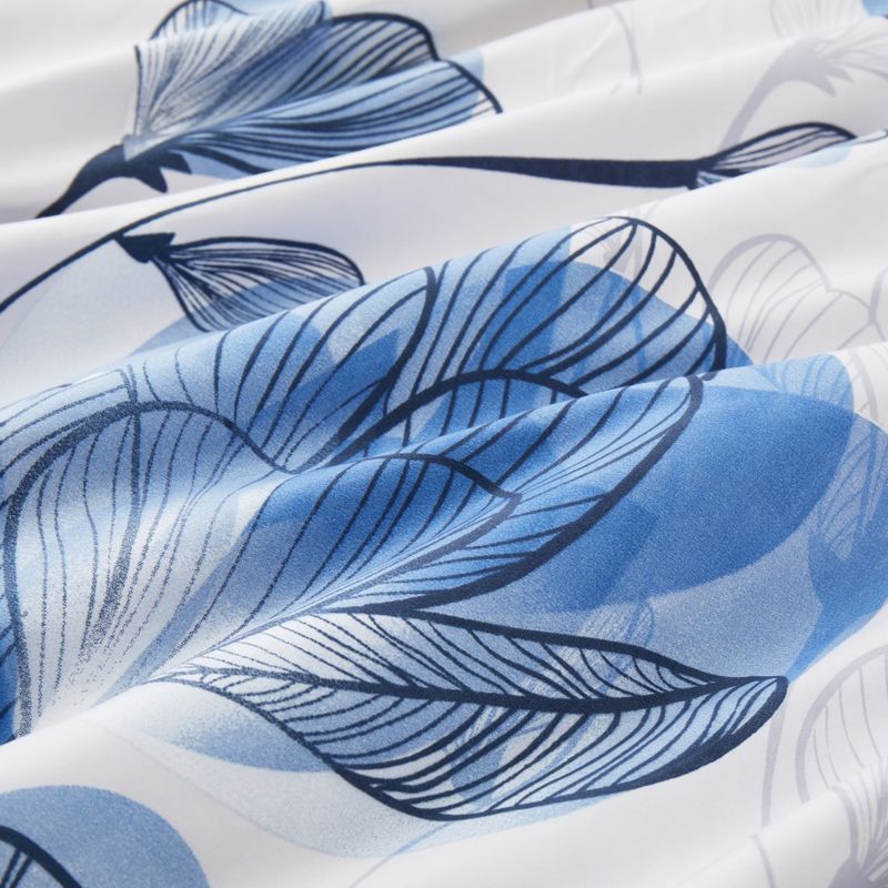 Blue Floral Duvet Cover Set - 3-Piece Luxury Bedding Set, Soft & Breathable Cotton, Elegant Garden Design For Modern Bedrooms (Queen/King Size)_voghion.com