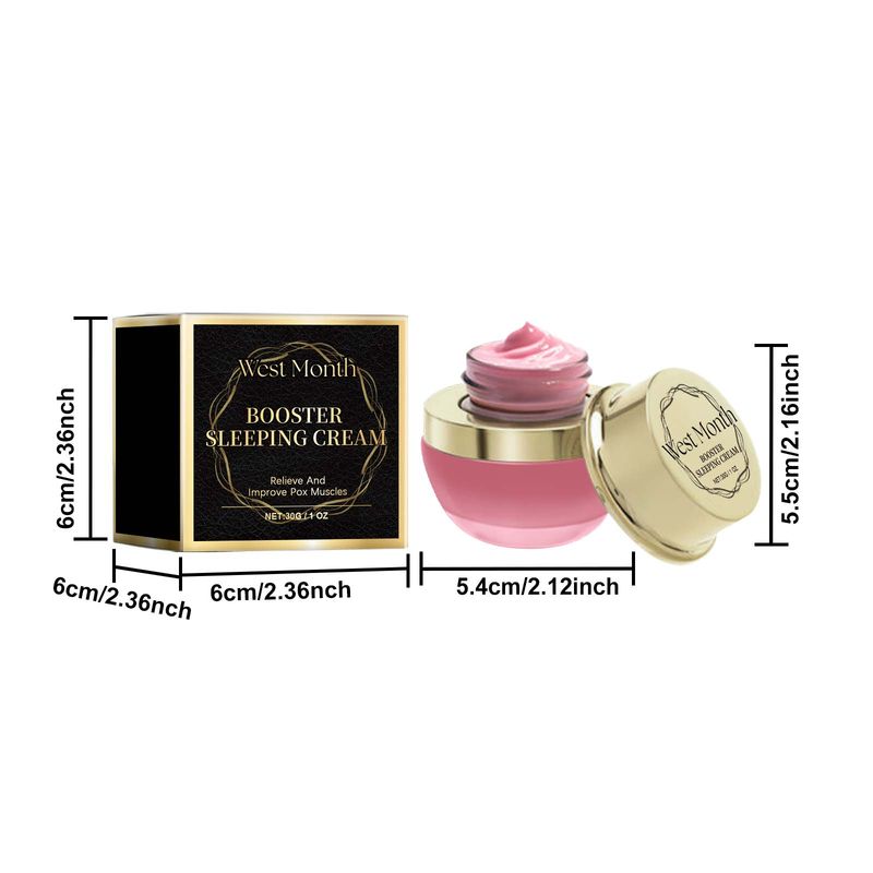 West&Month Booster Sleeping Cream, Whitening And Brightening Facial Skin Deep Hydrating Sleep Mask_voghion.com