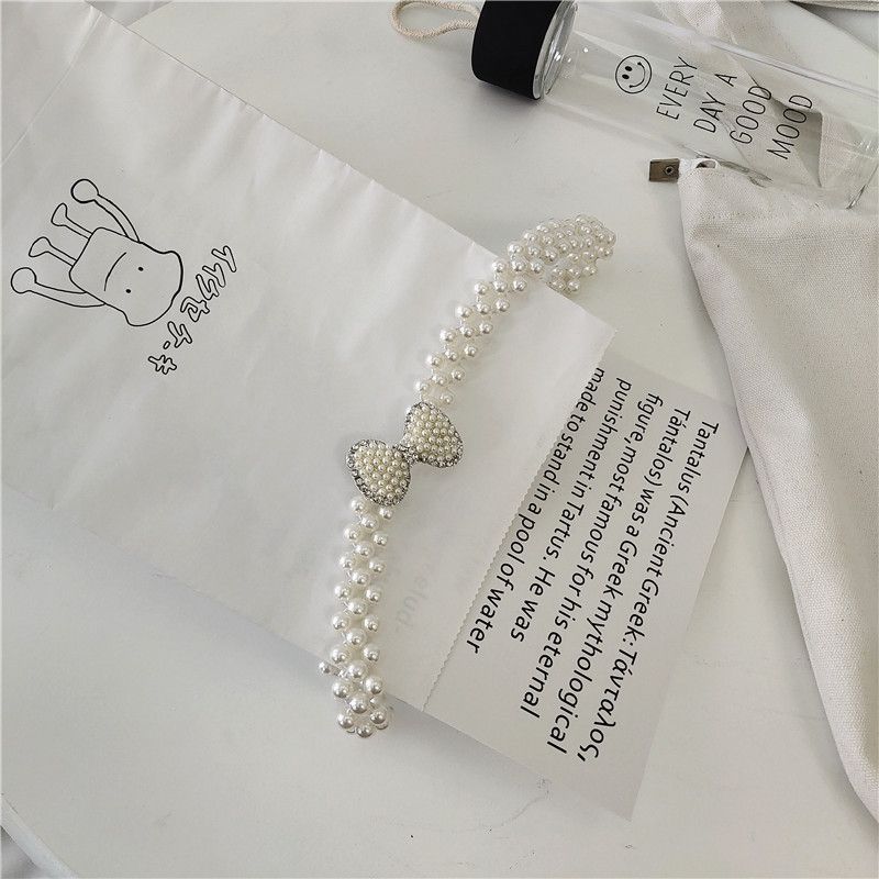 Cintura decorativa per donna, sottile, alla moda coreana, con catena in vita con perline, per abito estivo, semplice, versatile, elastica_voghion.com