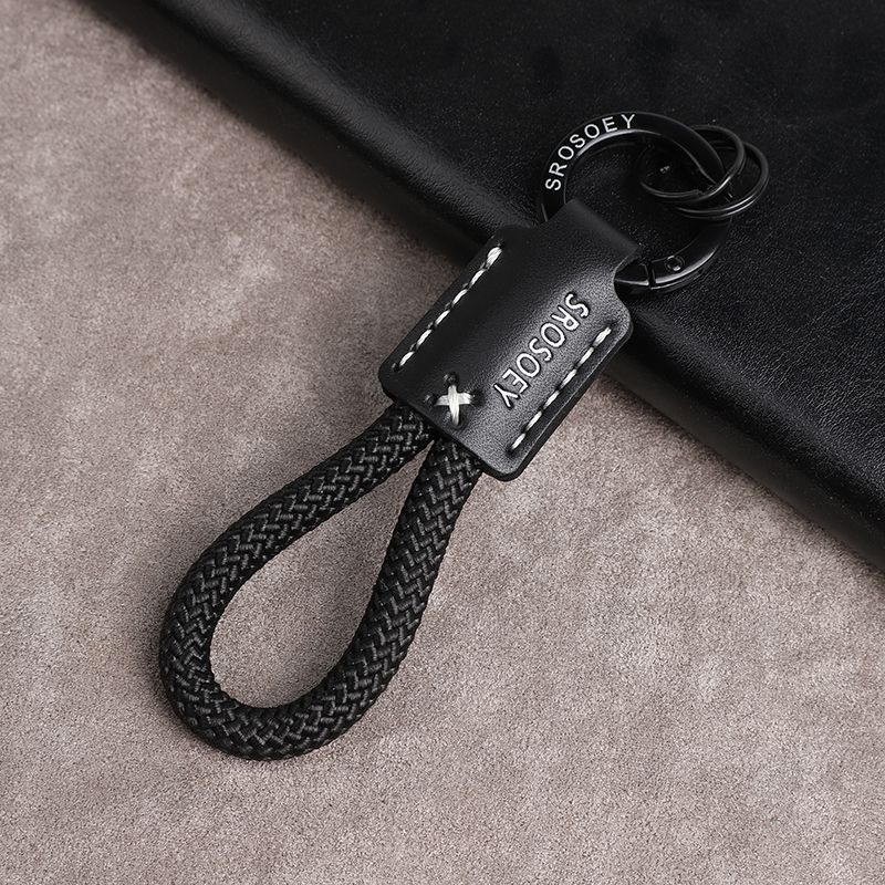 Ottieni subito un portachiavi ricco in vera pelle fatto a mano con cordino in pelle di mucca, ciondolo con corda in pelle, ciondolo per auto Xiaohongshu da uomo e da donna_voghion.com