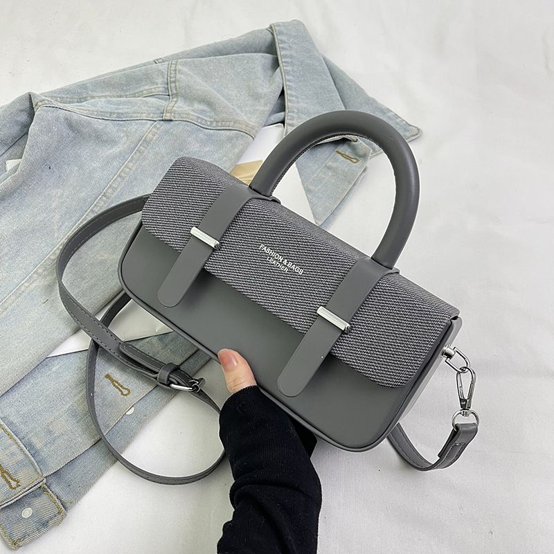 Trendy Versatile Box PU Texture Shoulder Niche Light Luxury Crossbody Women's Handbag Small Square Bag_voghion.com