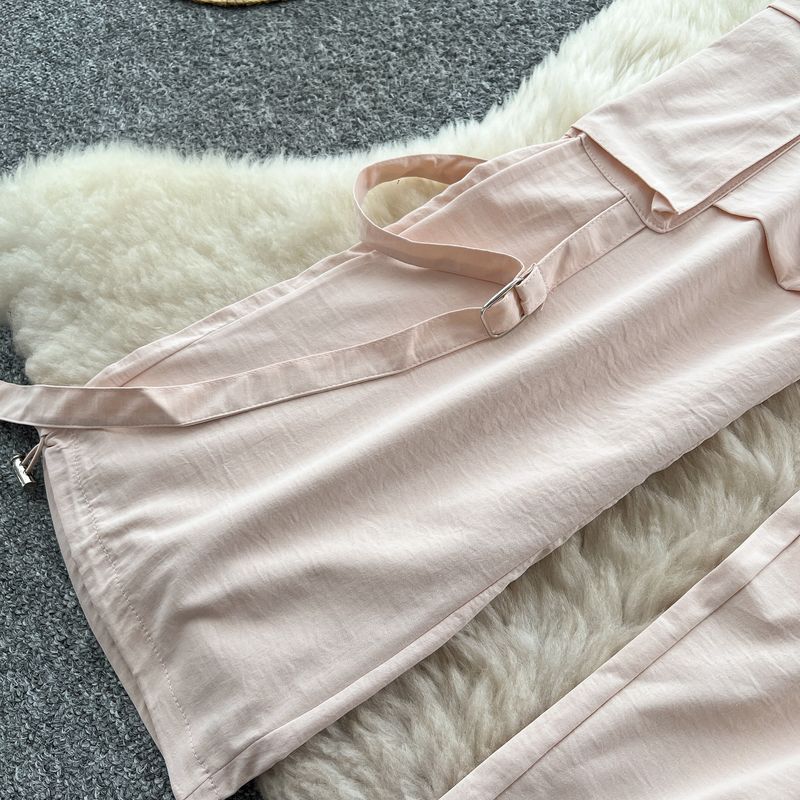 Women's Cargo Jogger Pants High Waist Drawstring Wide Leg Casual Trousers With Pockets Summer Loose Fit Workwear Style Polyester"_voghion.com