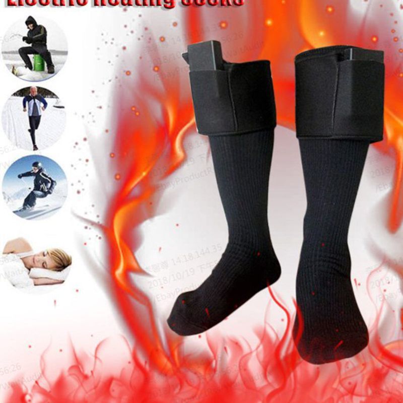 Unisex Wanter Outdoor elektresch Heizstrëmp Batteriebox Heizung waarm Strëmp Sohle Heizfusswiermer schwaarz_voghion.com