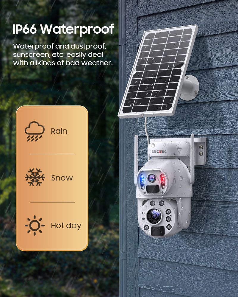 Outdoor Solar Low Power Wireless 4G Surveillance Dual Camera Binocular Smart Camera 20x Zoom Ball Machine_voghion.com