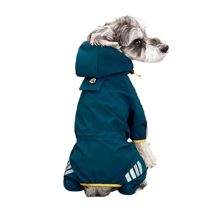 Impermeabili per animali domestici, impermeabili riflettenti con cappuccio per cuccioli, per cani di piccola e media taglia, tuta per chihuahua, in francese, di PawParty Store_voghion.com