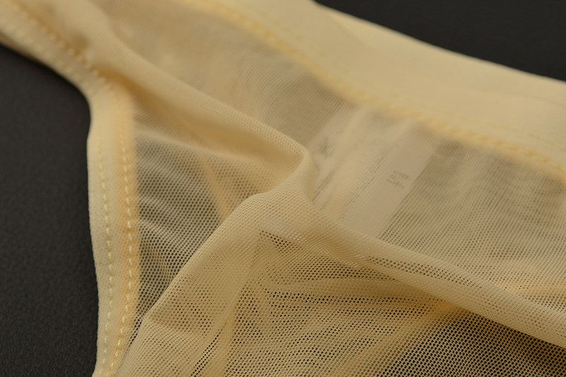 Junye Men's Ultra Thin Mesh Transparent Pouch Free Thong Soft Breathable Sexy Unisex Underwear_voghion.com