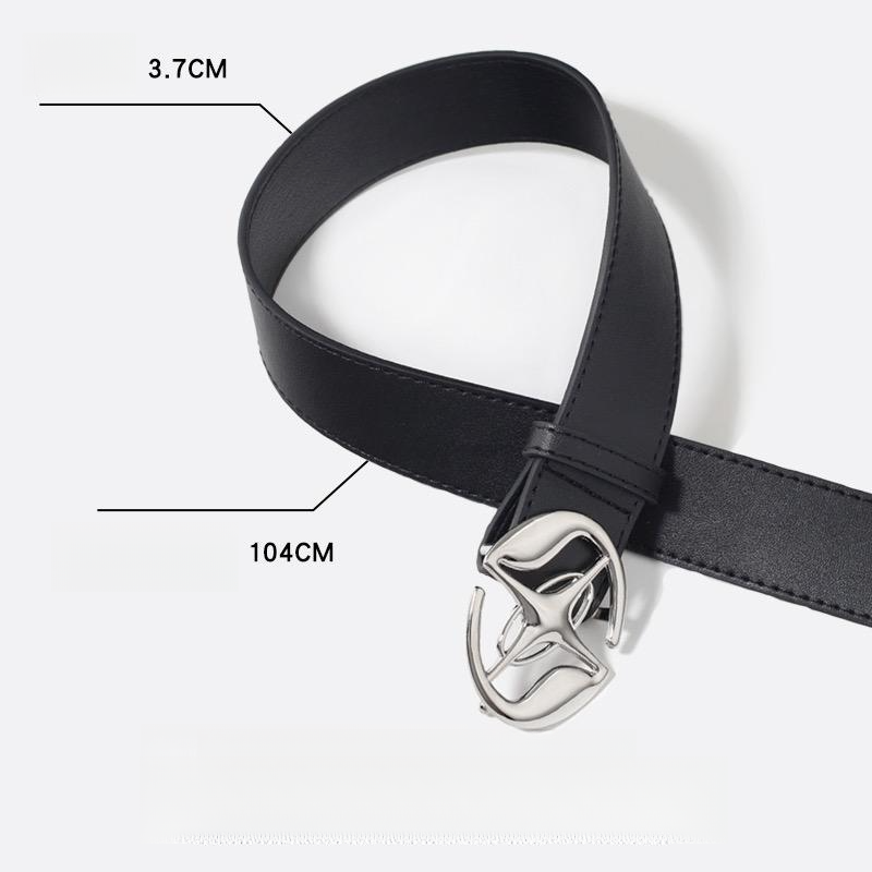 Fashion Cool Metal Buckle Men's Multifunctional Simple Women's Decorative Embedded Chic Belt_voghion.com