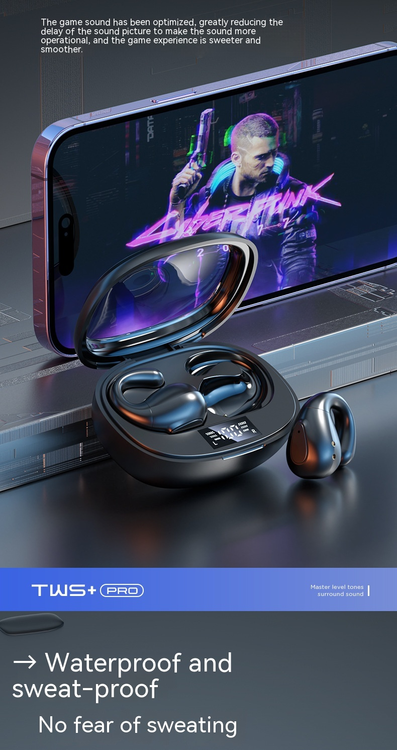 Nuevo M32 True Wireless Clipping Bluetooth 5,3 conducción ósea dos oídos sin reconocimiento uso de auriculares de largo alcance_voghion.com