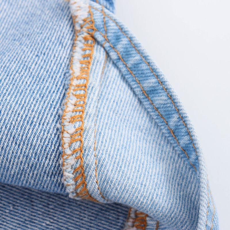 Dametøj 2024 sommer nyt patchwork kjole denim bukser sæt_voghion.com