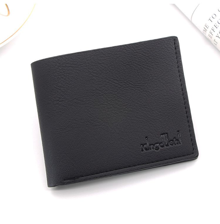 Portefeuille tendance, décontracté, simple, couleur unie, grande capacité, en PU, pour pièces de monnaie, portefeuille pour homme_voghion.com