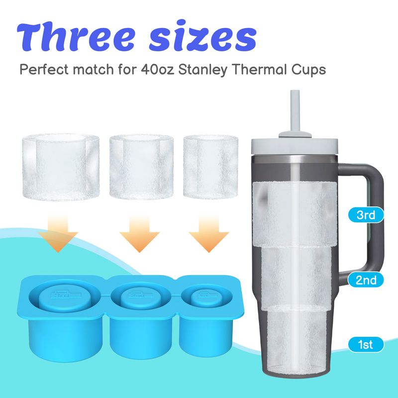 Home Furniture New Product Ice Tray Ice Tray Ice Mold Silicone Ice Tray Suitable For 30oz/40oz_voghion.com