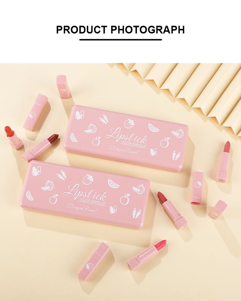 10-delt mini lyserød læbestift gavesæt - lille læbestiftprøveæske med frugtduft_voghion.com