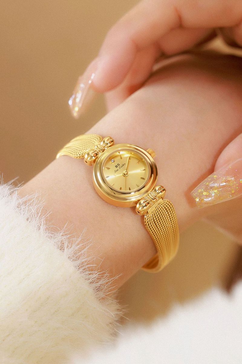 Women's Elegant Wheat Ear Design Luxury Quartz Watch With Mineral Crystal And Stainless Steel Clasp Temperament Women's Watch_voghion.com