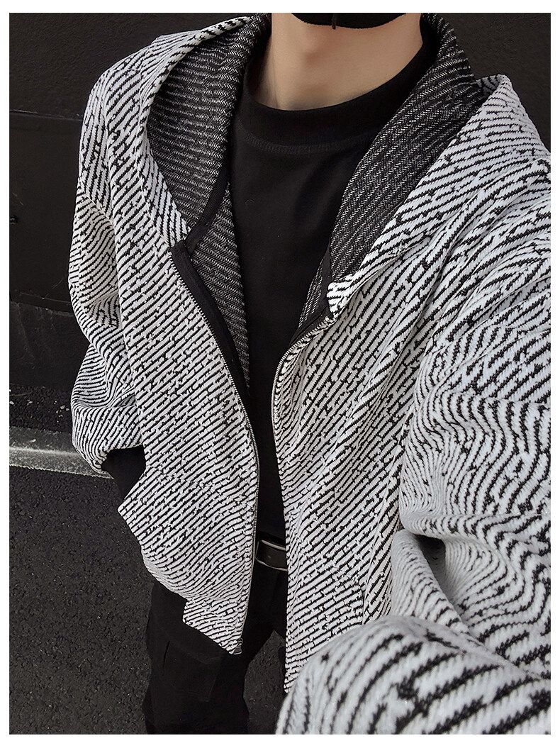 Cleanfit Zip-Up Hoodie voor heren – Vintage-geïnspireerd oversized sweatshirtjack voor casual streetwear_voghion.com