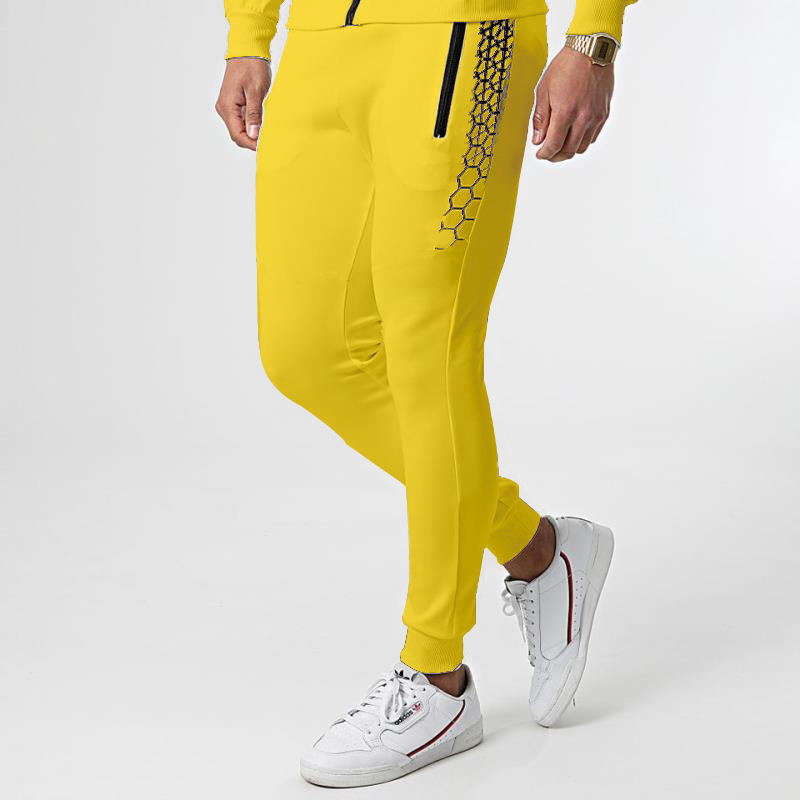 2022 Men's Tracksuit Casual Suit Winter New Brand Splice Jogging Suit Zipper Hoodie + Pants 2PC Suit Men's Sportswear_voghion.com