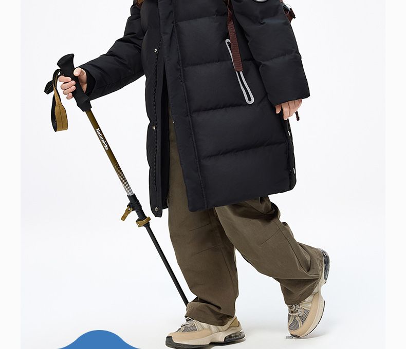 Ciepła i stylowa dziecięca długa kurtka puchowa z kapturem – miękka i lekka dla chłopców i dziewczynek (czarna/różowa/czerwona/kremowa)_voghion.com