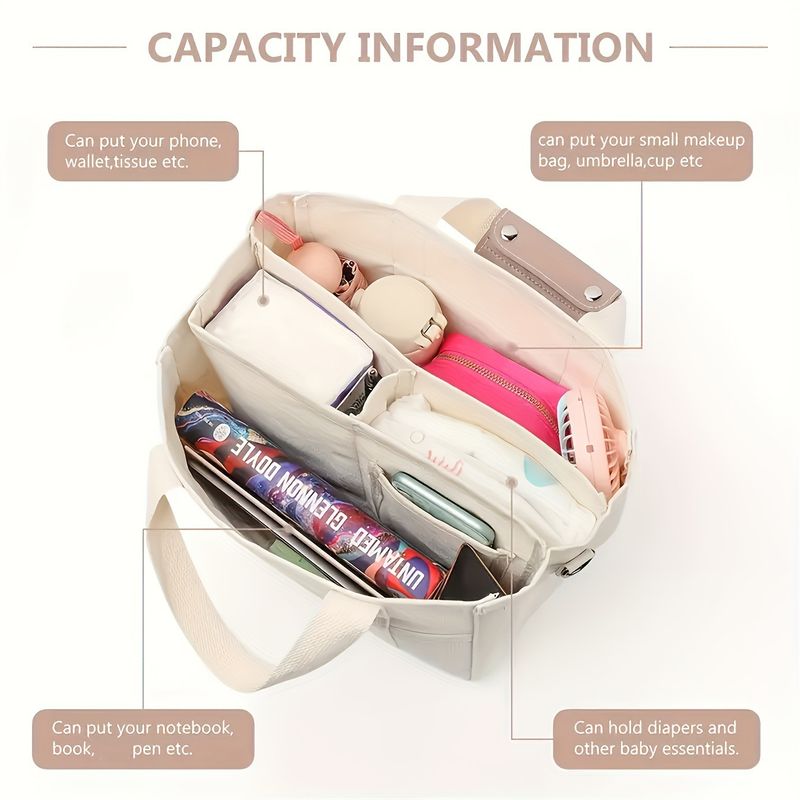 Korean ins mommy bag with stylish multifunctional compartments and large capacity_voghion.com