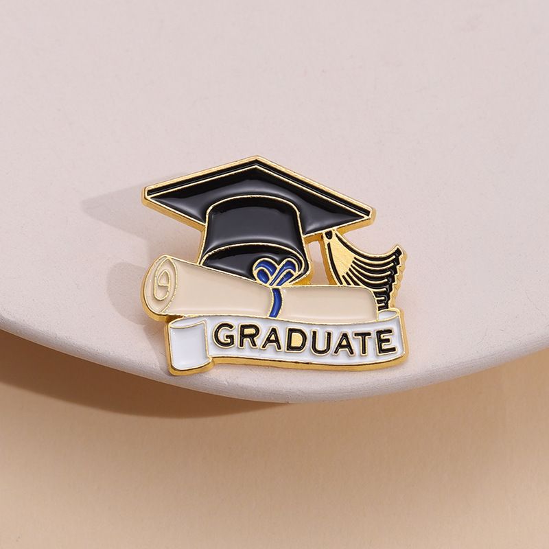 Graduation Saison Neue Legierung Kreative Serie Zubehör Bouquet Zertifikat Bachelor Kappe Form Emaille Abzeichen Brosche_voghion.com