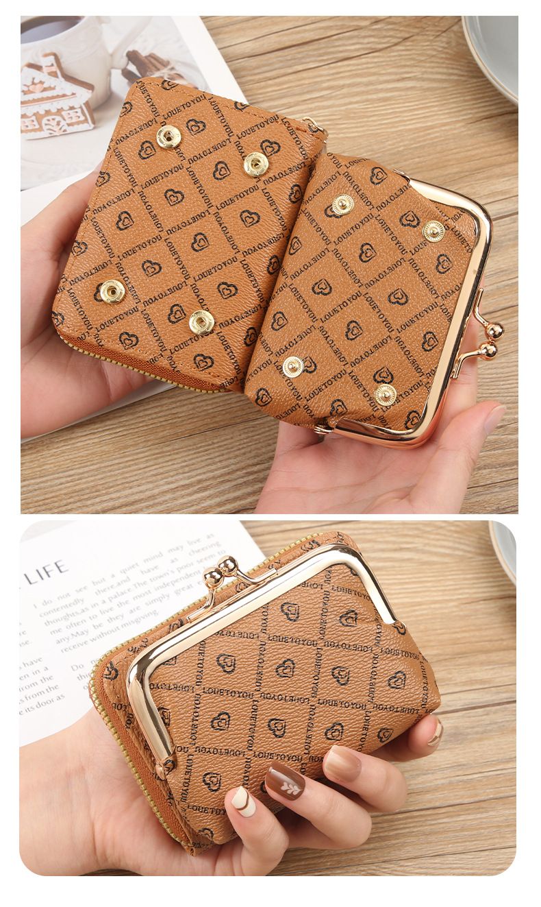 New Wallet Women's Fashion Zipper Short Change Bag Large Capacity Coin Clip Bag Multi-card Card Bag Wallet_voghion.com