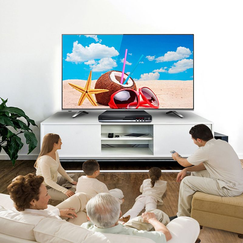 Hitech DVD HD-kompatibel 2.1 Stereo Lydeffekt AV Output Plug Play VCD CD Disc Medieafspiller Videotilbehør_voghion.com