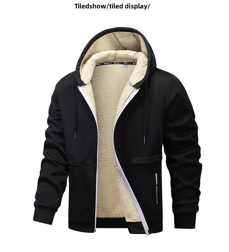 Heißer Verkauf Europäische Größe Herbst Winter Verdickt Lose Lamm Wolle Sweatshirt Bau Arbeit Jacke Für Männer_voghion.com
