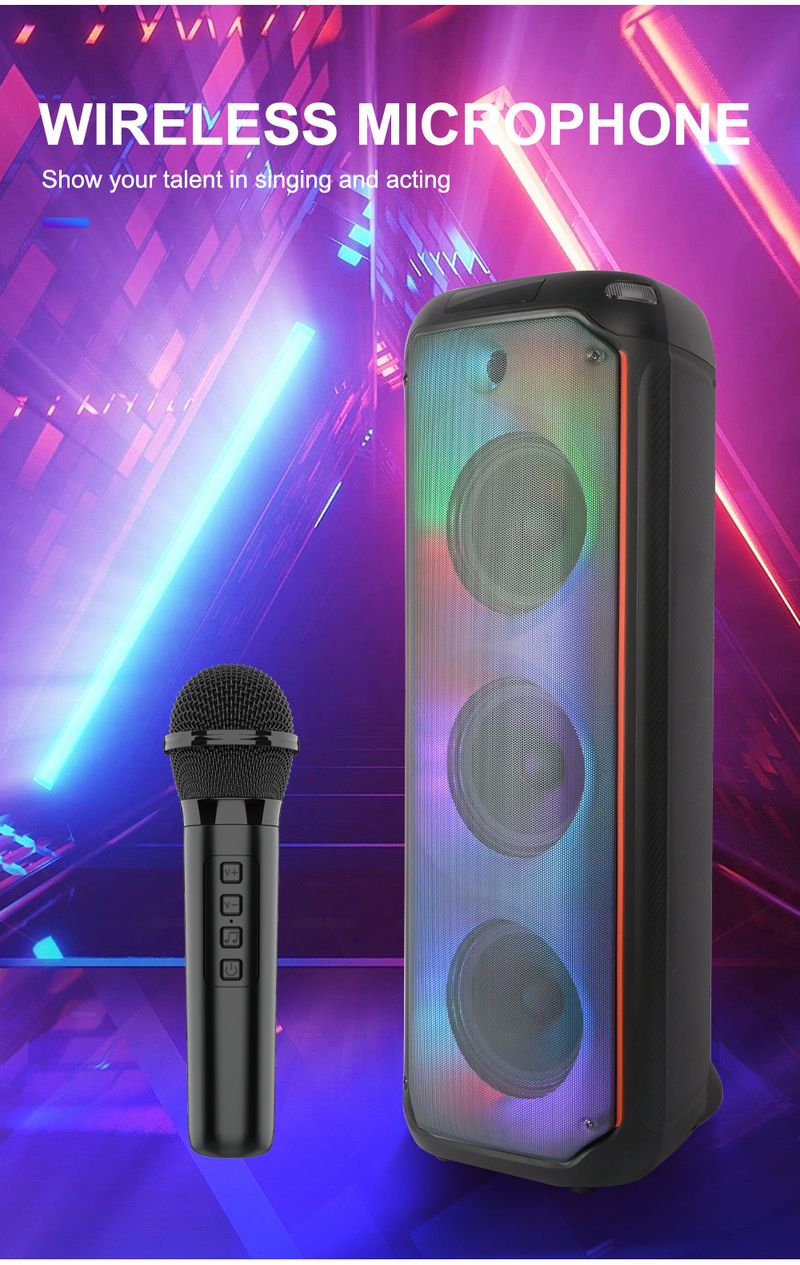 ZQS8307 Private Mold 3 8-Zoll-Hochleistungs-Bluetooth-Außenlautsprecher mit Radio/TF/Mikrofon_voghion.com