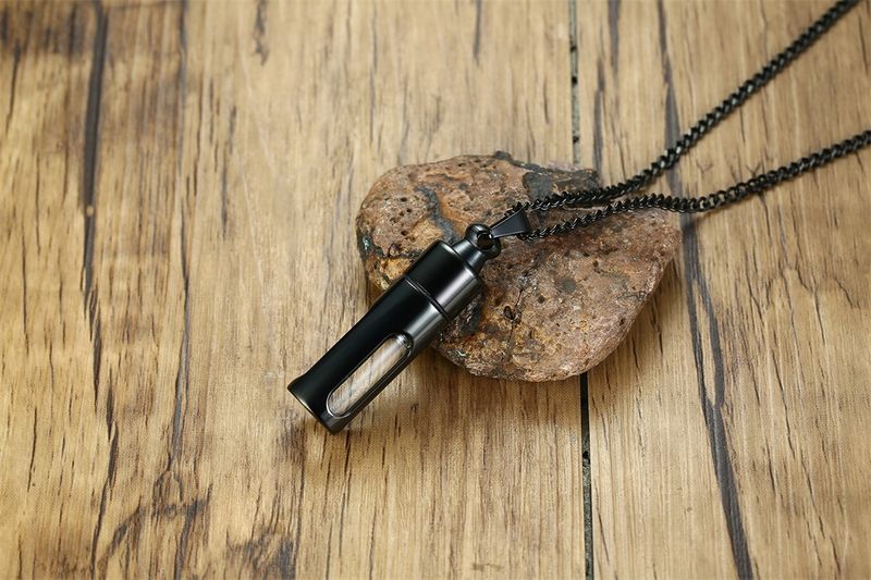 Vnox õõnes toruga ripats meestele ja naistele roostevabast terasest krematsiooni mälestuseks mõeldud urni kaelakeed mälestusehted_voghion.com