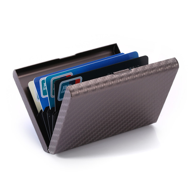 Bycobecy Custom Carbon Fiber Card Holder Metal Plastic NFC Wallet Passport Holder Document Organizer RFID Slim Wallets_voghion.com