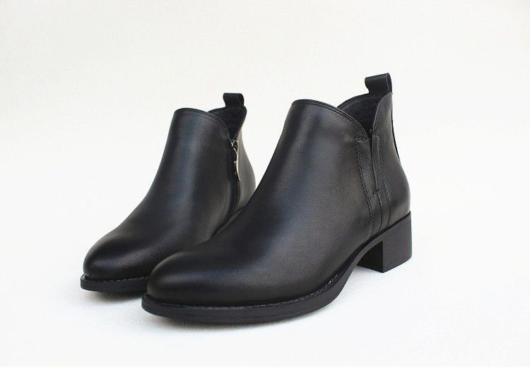 Export First Layer Cowhide All-Match Working Wear Ankle Boots_voghion.com