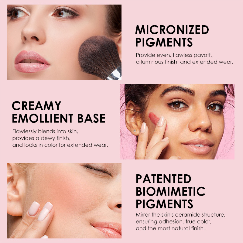 Palette di blush a 8 colori, tavolozza di blush 4 in polvere + 4 in crema, tavolozza di blush per contorni e illuminanti, polvere di blush di lusso leggera opaca brillante brillante_voghion.com