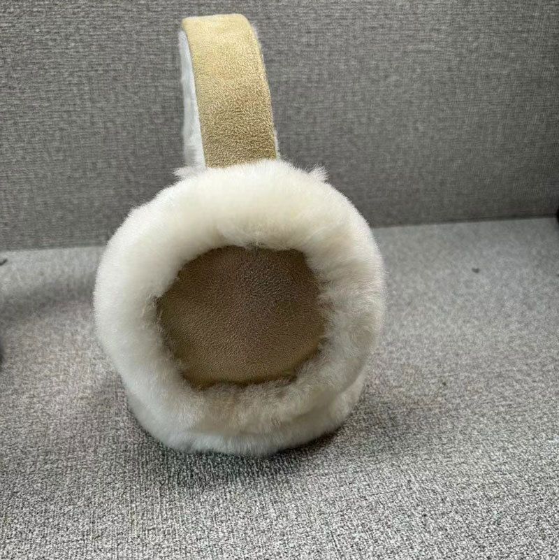 2025 Scaldaorecchie invernali caldi in pelle di pecora e lana, unisex, taglia unica, copriorecchie in vera pelle per esterni_voghion.com